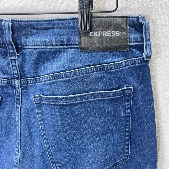 Express Straight Leg Denim Jeans Mens 31/30 Stretch Blue Everyday Wear 1821 - Picture 9 of 10